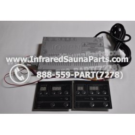 COMPLETE CONTROL POWER BOX WITH CONTROL PANEL - COMPLETE CONTROL POWER BOX HYDRA INFRARED SAUNA STYLE 3 WITH TWO CONTROL PANELS 3