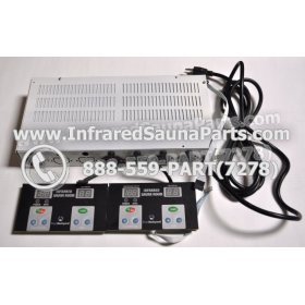 COMPLETE CONTROL POWER BOX WITH CONTROL PANEL - COMPLETE CONTROL POWER BOX HYDRA INFRARED SAUNA STYLE 1 WITH TWO CONTROL PANELS 2