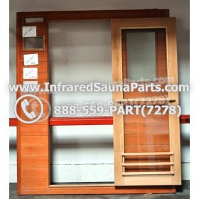 WOOD SAUNA WALLS - HEMLOCK WOOD SAUNA PANEL + DOOR ( 69.5" x 59.1" ) 4