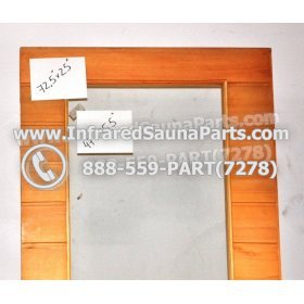 WOOD SAUNA WALLS - HEMLOCK WOOD SAUNA PANEL WITH GLASS ( 72.5" x 25" ) 2
