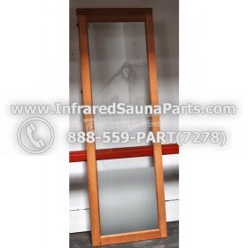 WOOD SAUNA WALLS - HEMLOCK WOOD SAUNA PANEL WITH GLASS ( 71.2" x 24" ) 1